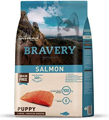 Bravery Puppy 12 kg Medium Large Con Salmone Per Cuccioli Di Taglia Media e Grande