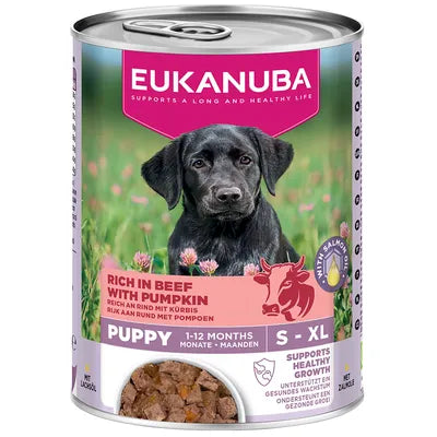 Eukanuba Puppy Umido Con Manzo e Zucca - 6 Lattine x 400 Grammi
