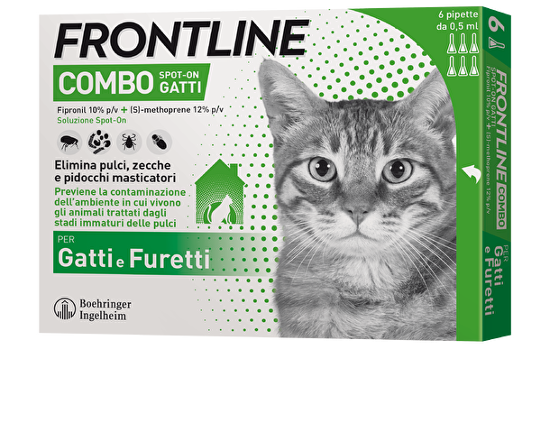 Frontline Combo per Gatti e Furetti Antipulci e Antizecche Spot on