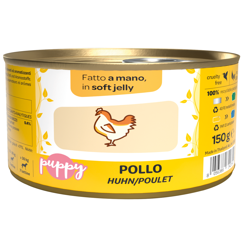 We Nature Jelly Puppy Con Pollo Per Cuccioli - 24 Lattine x 150 Grammi