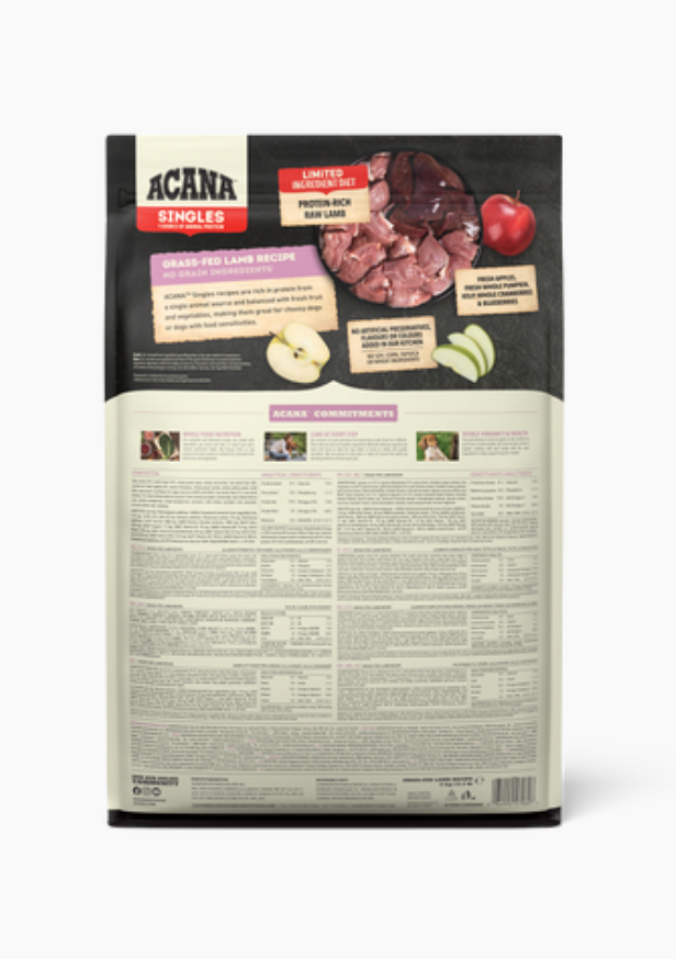 Acana Dog Singles Grass Feed Lamb  11,4 Kg - Cibo Secco Per Cani