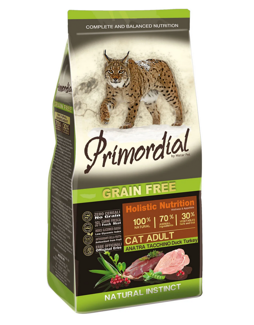 Primordial Adult Grain Free Anatra e Tacchino Per Gatti Adulti