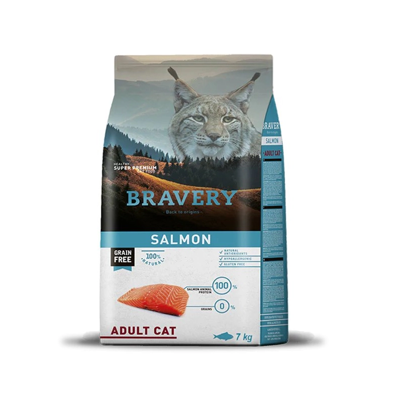 Bravery Adult Con Salmone Mangime Secco Per Gatti Adulti