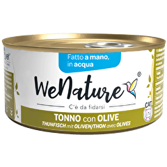 We Nature in Acqua Cibo Umido per Gatti Adulti - 24 lattine x 85 Grammi